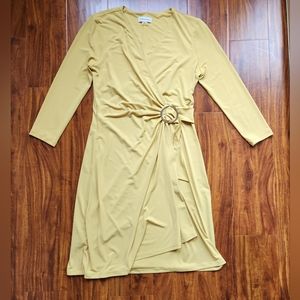 Calvin Klein Mustard Yellow Stretchy Dress Size 8